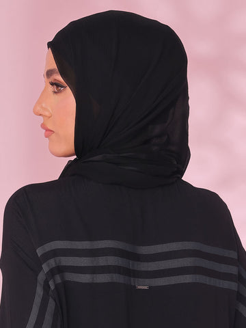 Energetic Essence Black Silk Chiffon Scarves